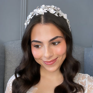 Nadja Flat Bridal Headpiece Hair Accessories - Headpieces    