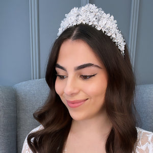 Dani Bridal Crown Hair Accessories - Tiara & Crown    