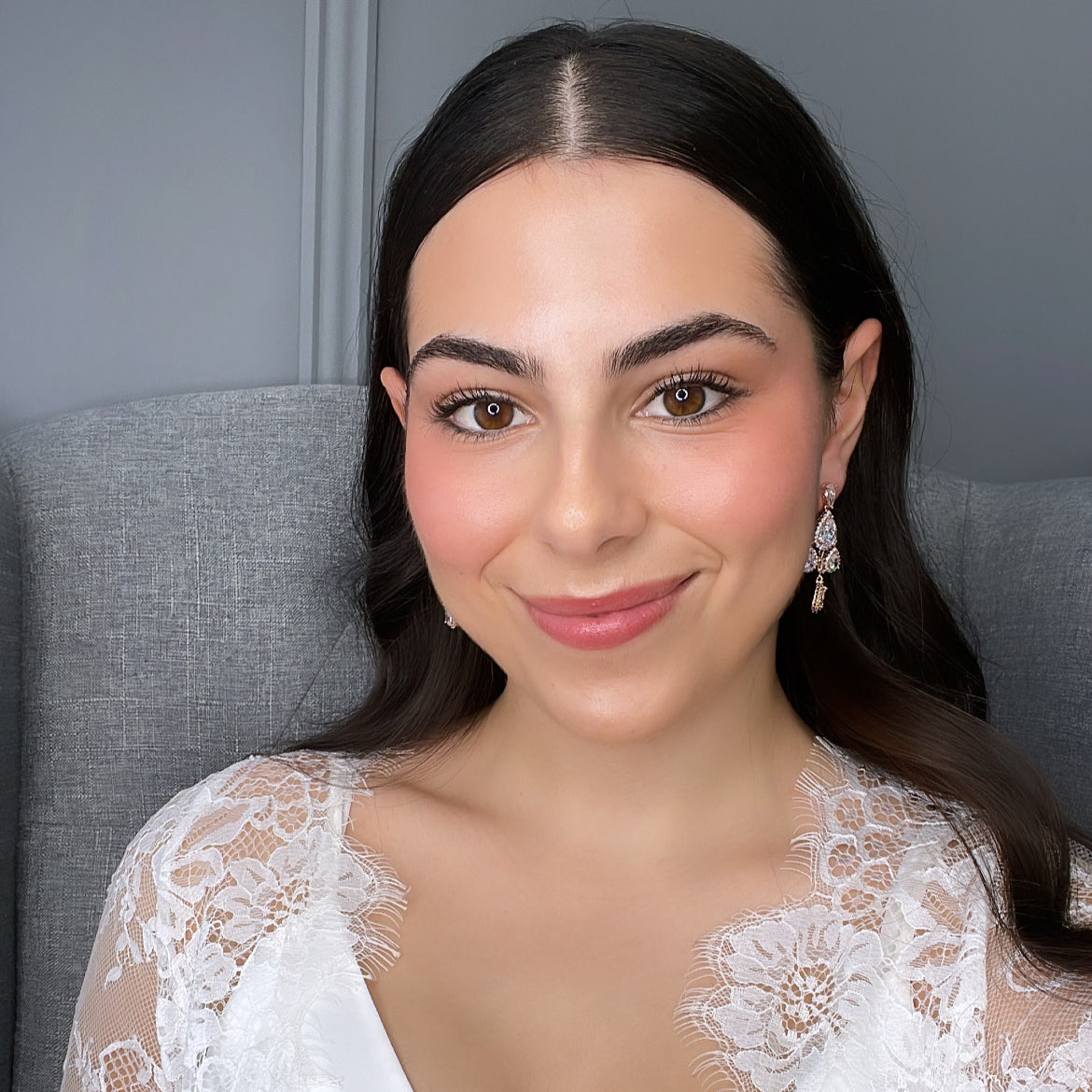 Adrienne Bridal Earrings Clip On Earrings - Long Drop