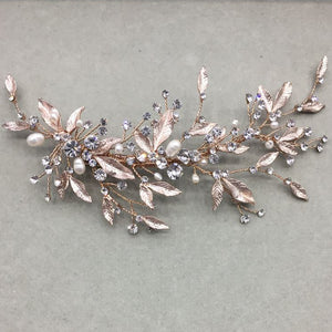 Lexia Bridal Clip Hair Accessories - Hair Clip  Rose Gold  