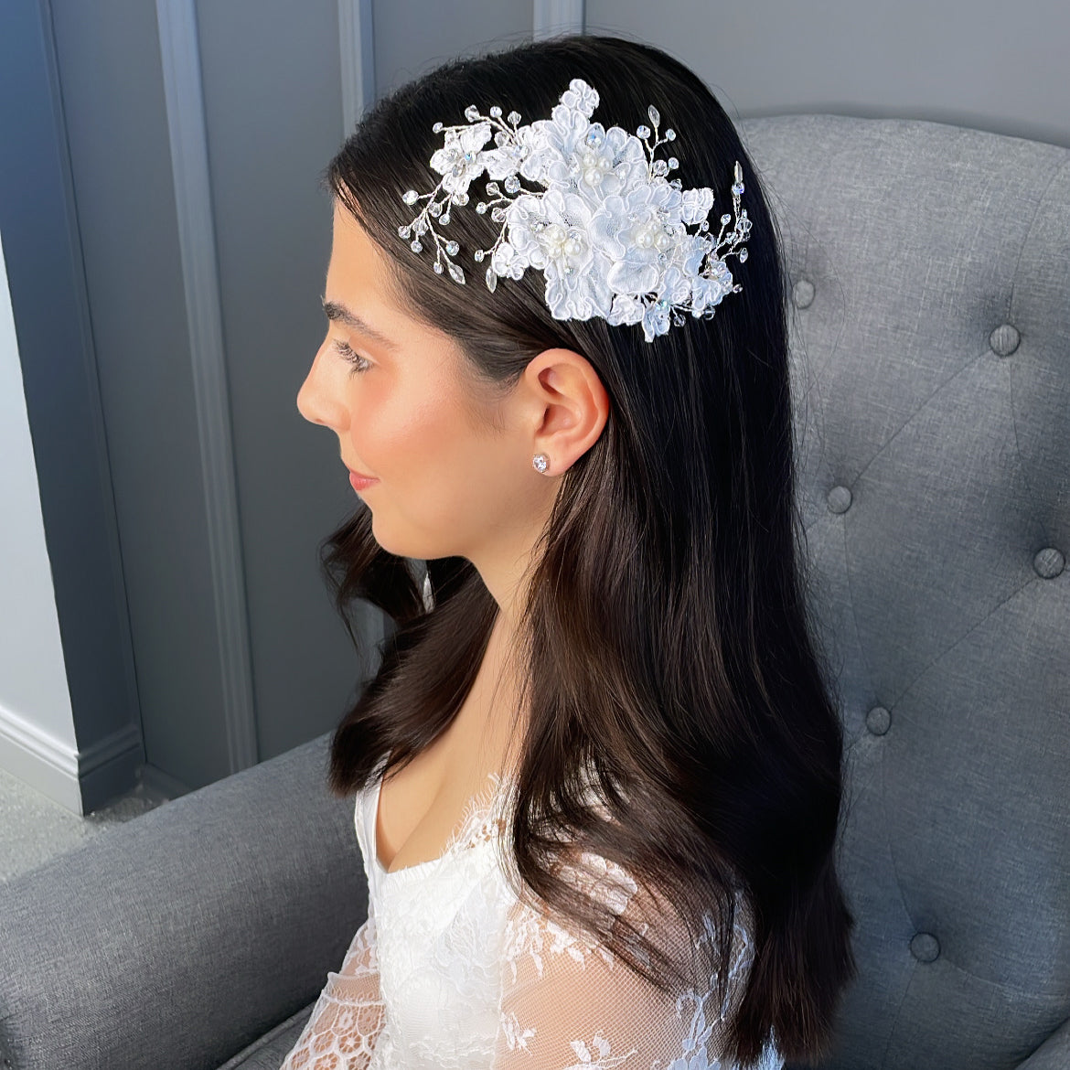 Calais Bridal Headpiece Hair Accessories - Hair Comb    