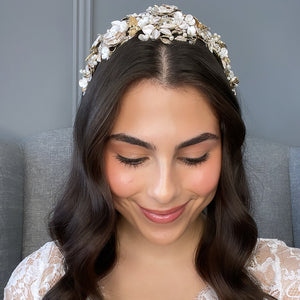 Nadja Flat Bridal Headpiece Hair Accessories - Headpieces    
