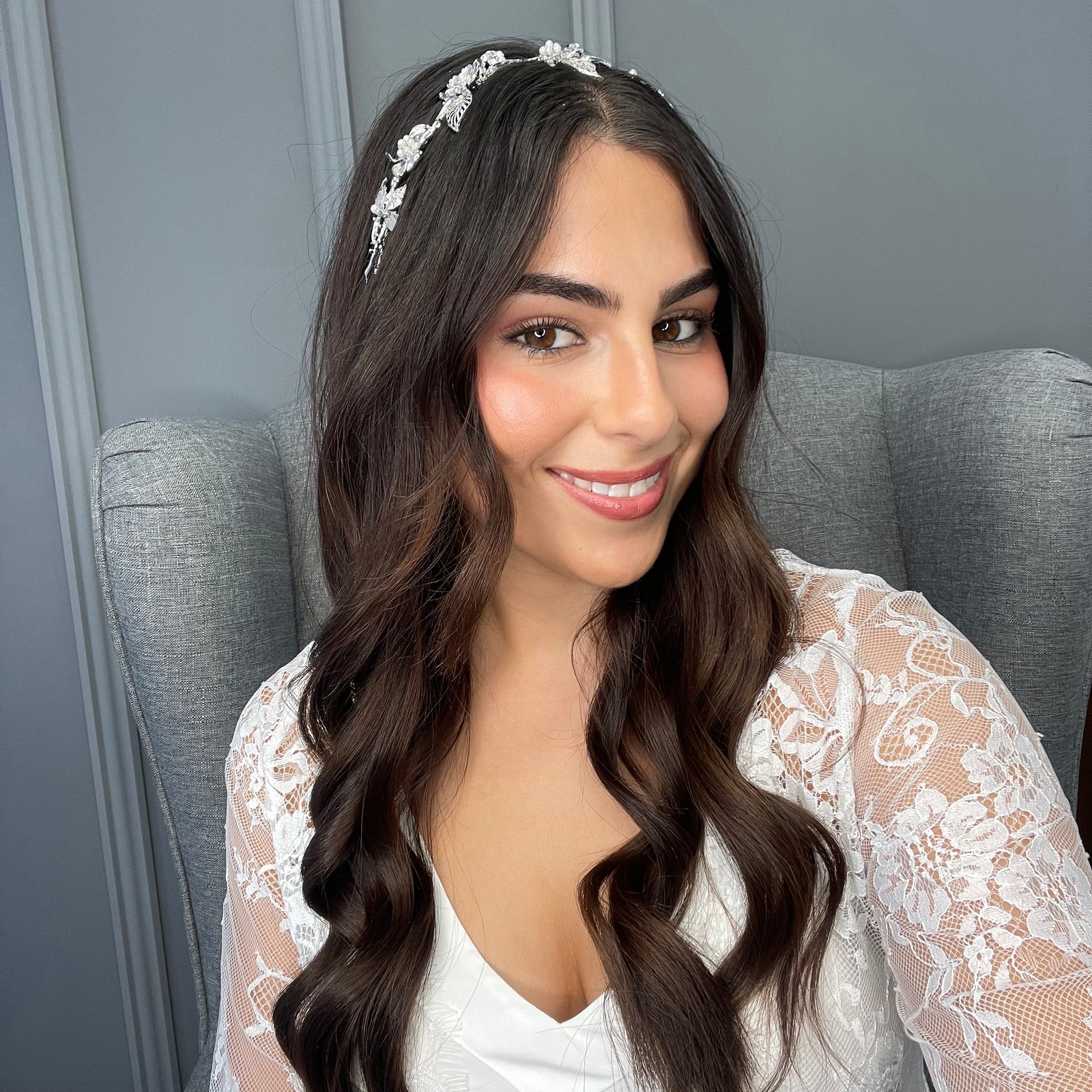 Rochella Crystal Pearl Bridal Hair Vine Hair Accessories - Headpieces