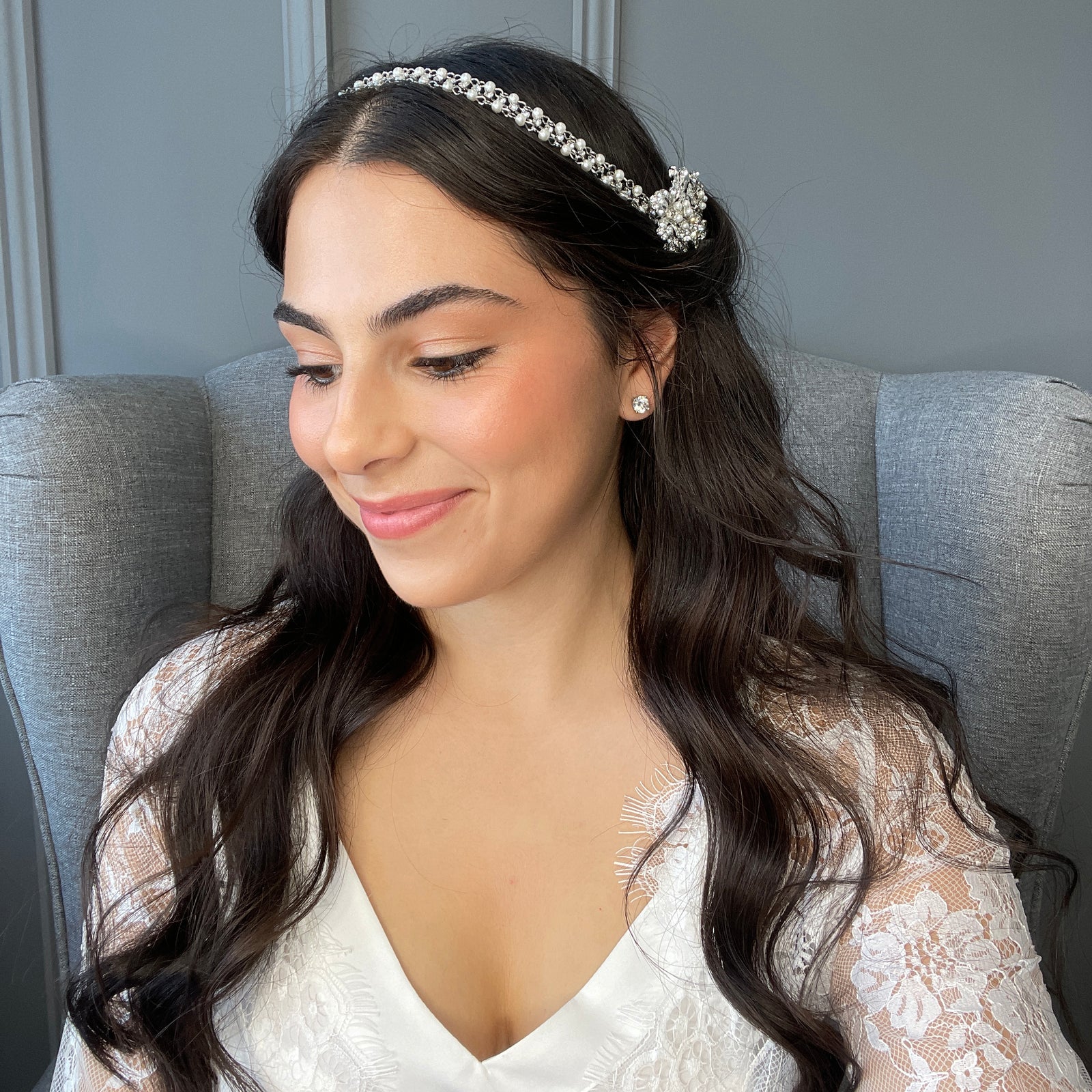 Touquet Crystal Pearl Bridal Hair Vine Hair Accessories - Headpieces