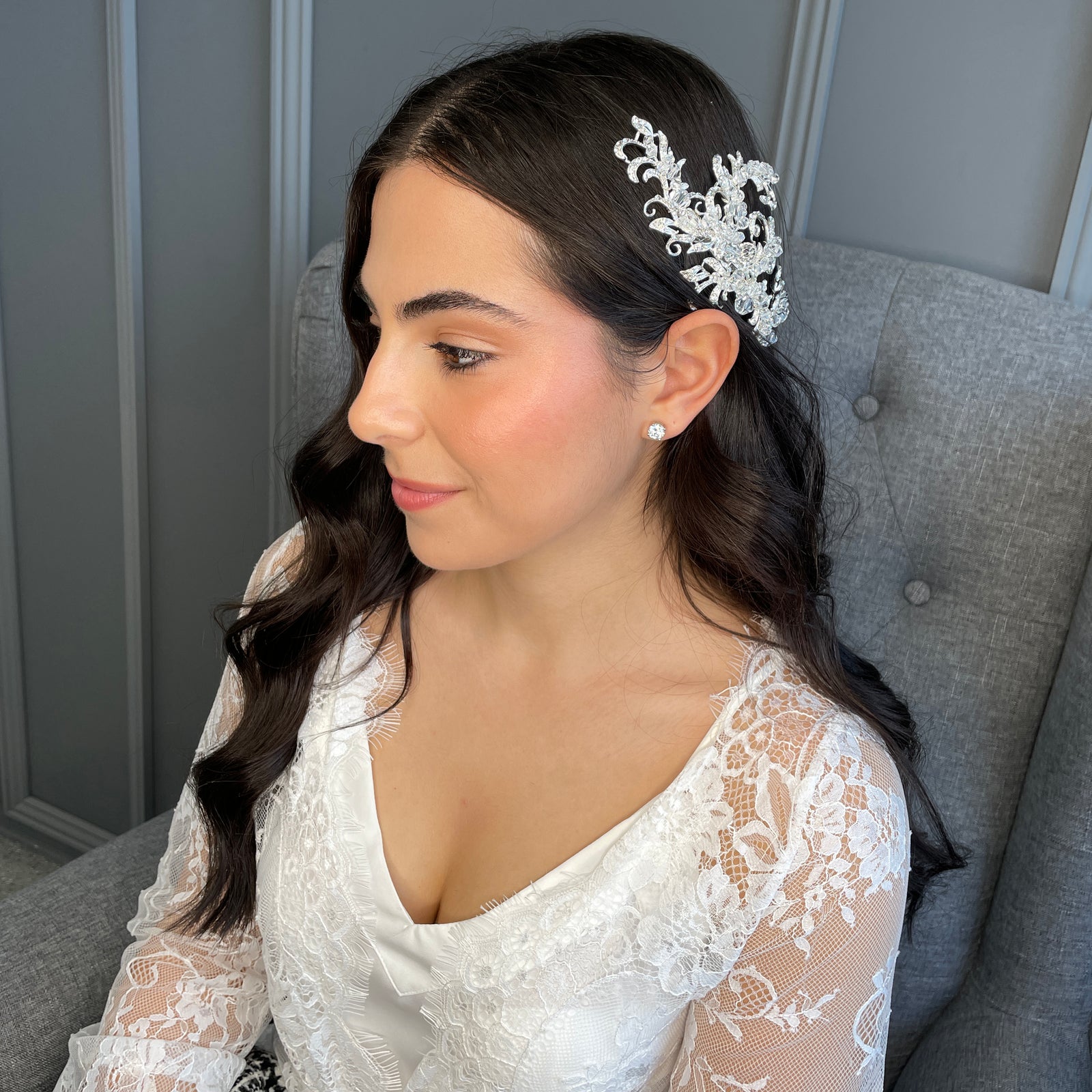 Lenore Crystal Bridal Headpiece Hair Accessories - Headpieces