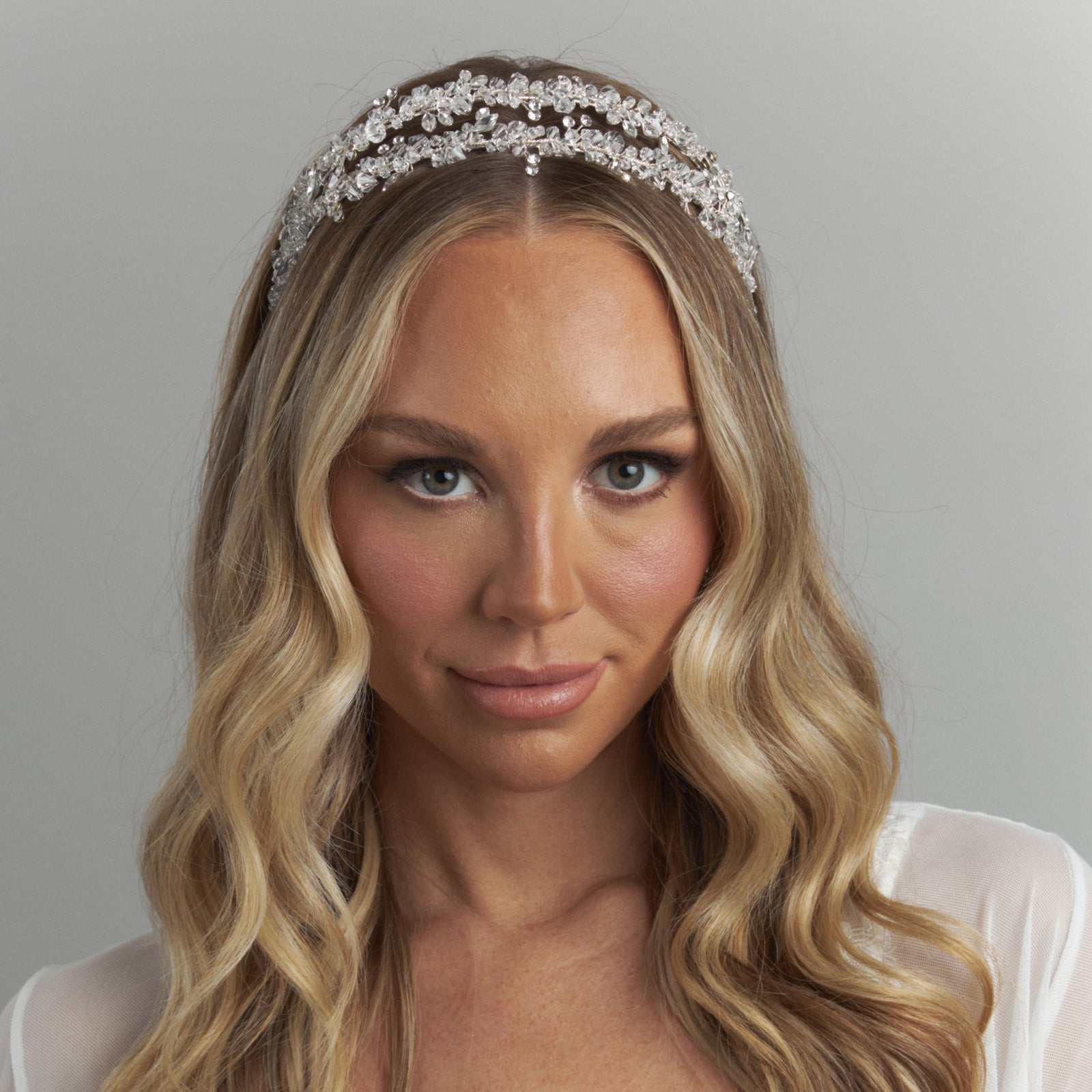Imogen Luxe Double Bridal Headband Hair Accessories - Headbands,Tiara