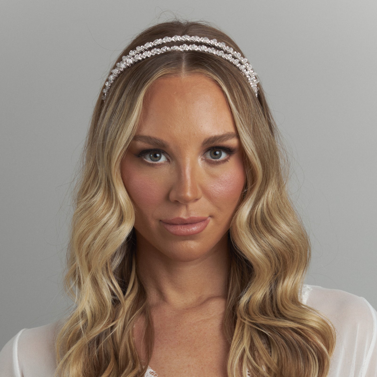 Kayla Bridal Double Headband Hair Accessories - Headbands,Tiara