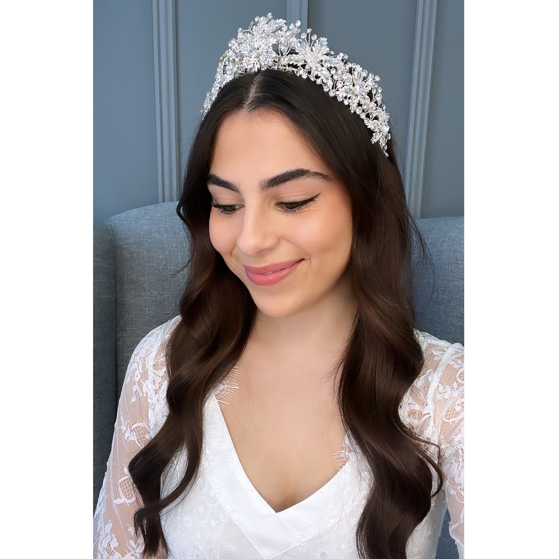 Zainab Bridal Crown Hair Accessories - Tiara & Crown    