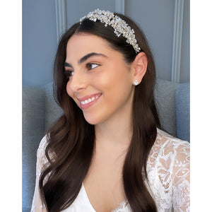 Imogen Luxe Double Bridal Headband (Joined Structure) Hair Accessories - Headbands,Tiara    