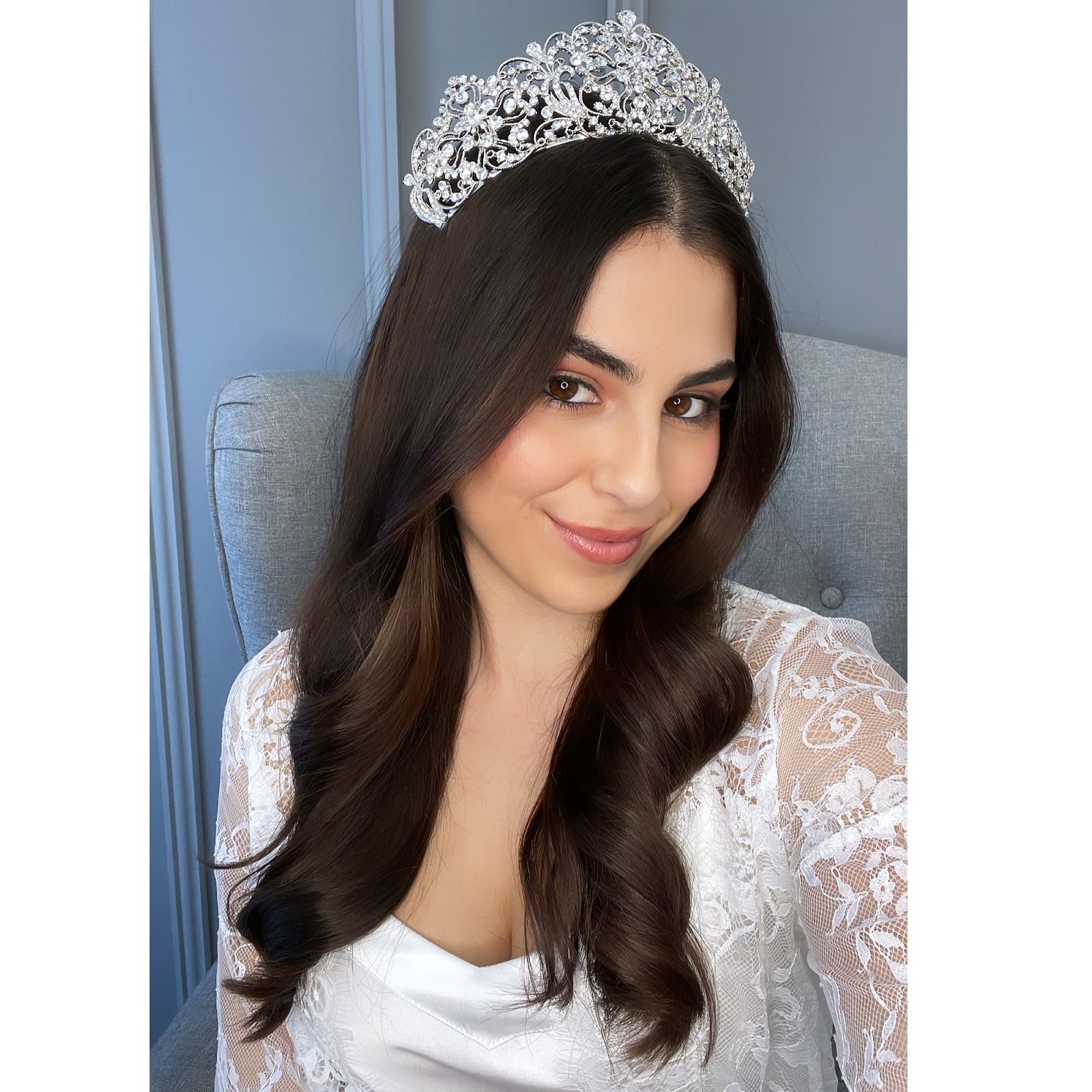 Busto Crystal Bridal Tiara Hair Accessories - Tiara & Crown