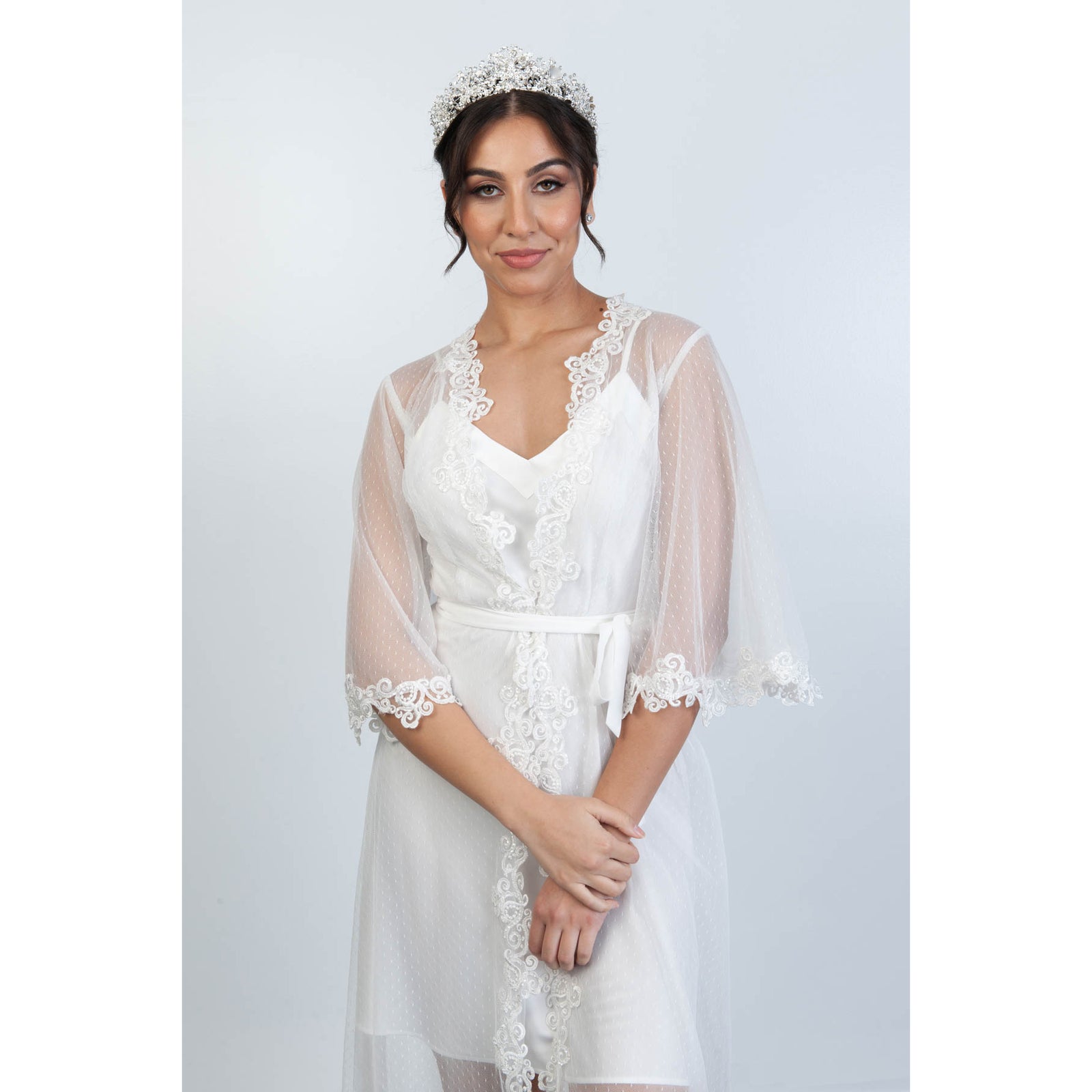 Stephanie Luxury Bridal Robe Bridal Lingerie - Robe