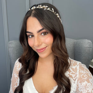 Ivie Bridal Hair Vine Hair Accessories - Headpieces  Pale Gold  