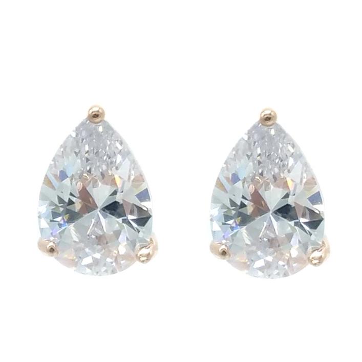 Karla Bridal Earrings Rose Gold Earrings - Classic Stud