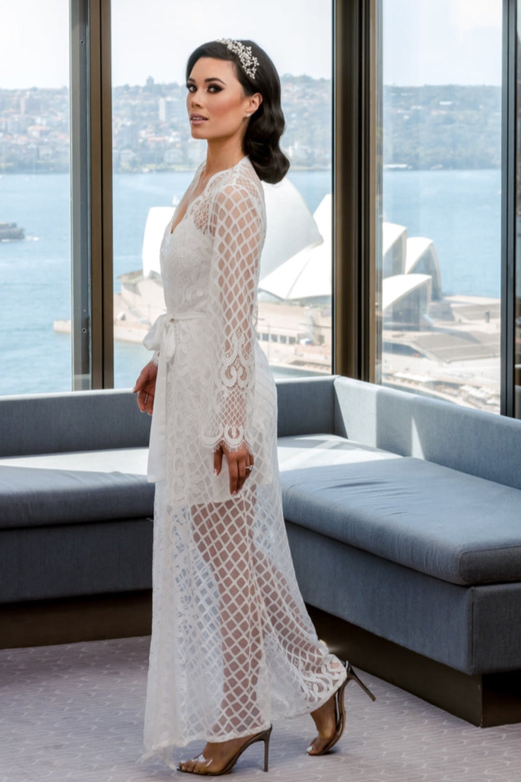 Klara Lace Bridal Robe Bridal Robe - RTW