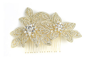 Giverny Bridal Hair Comb Hair Accessories - Hair Comb  Gold  