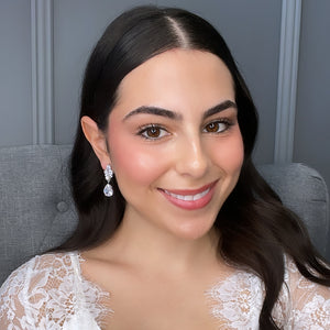 Tiyah Pearl Bridal Drop Earrings Earrings - Long Drop    