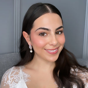 Angelique Pearl Bridal Earrings Earrings - Long Drop    