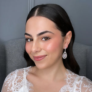 Laurel Bridal Earrings (Rose Gold) Earrings - Long Drop    
