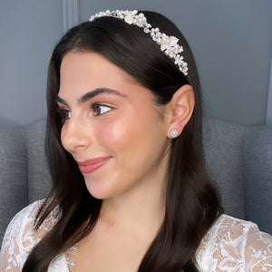 Lula Bridal Headband Hair Accessories - Headbands,Tiara  Rum Pink  