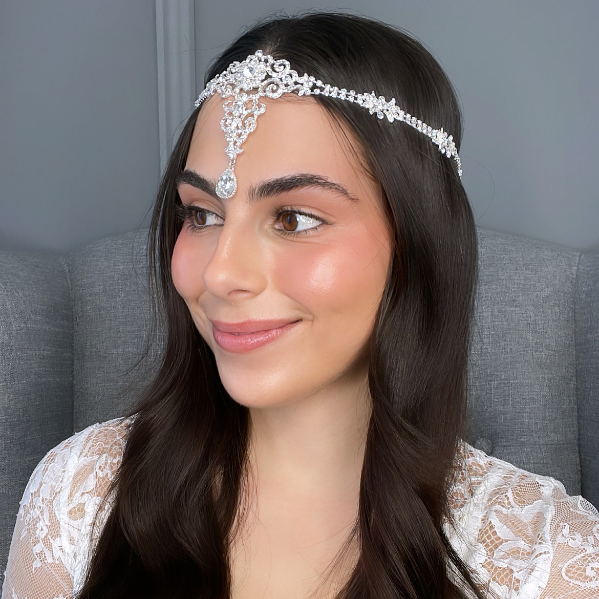 Mara Bridal Halo Hair Accessories - Bohemian Halo, Circlet    