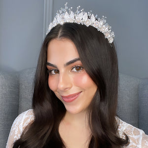 Fiorella Bridal Crown Hair Accessories - Tiara & Crown    