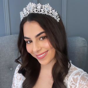 Brittney Bridal Crown Hair Accessories - Tiara & Crown    