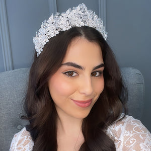 Monarch Bridal Crown Hair Accessories - Tiara & Crown    
