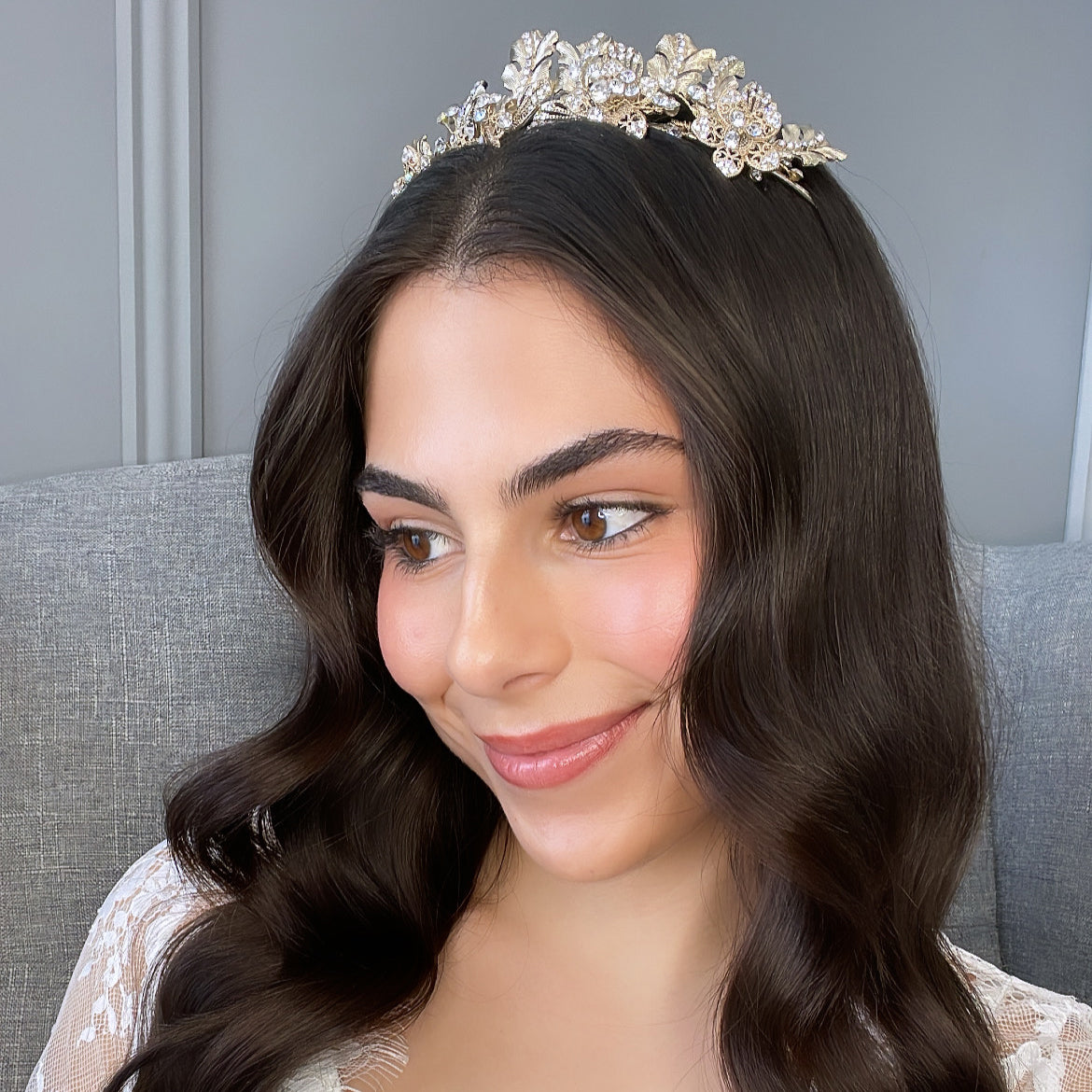 Raakel Crystal Bridal Crown Hair Accessories - Tiara & Crown