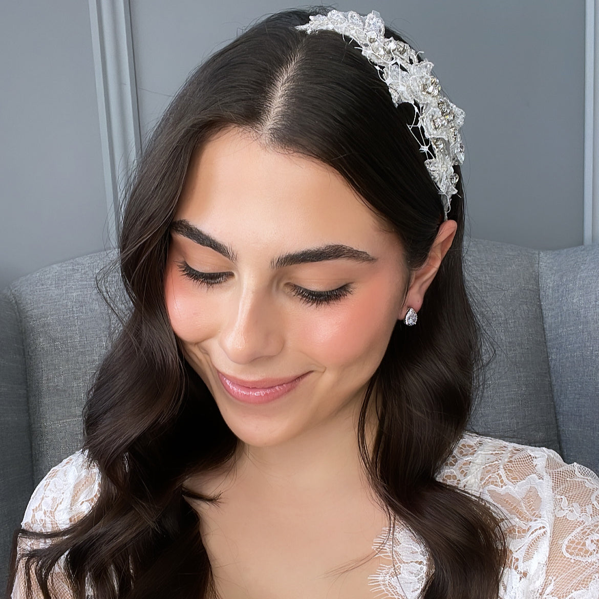 Gaetana Bridal Headband - Ivory Hair Accessories - Headbands,Tiara    