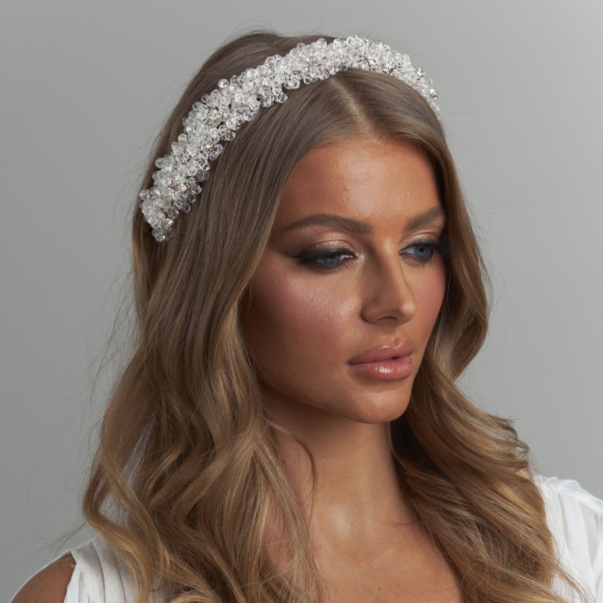 Adelaide Bridal wedding Luxury Crystal headpiece