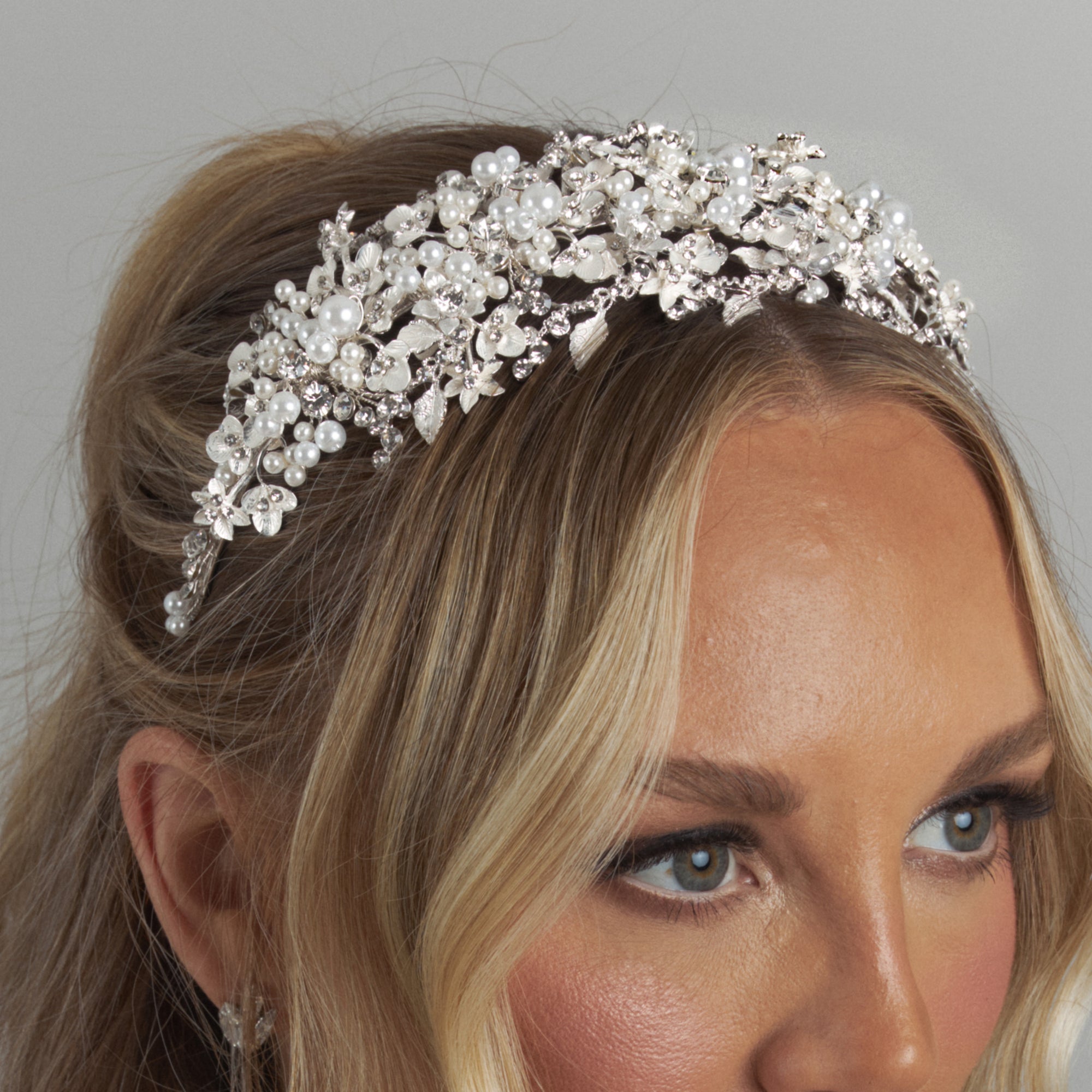 Adria Pearl Bridal Headband Hair Accessories - Headbands,Tiara