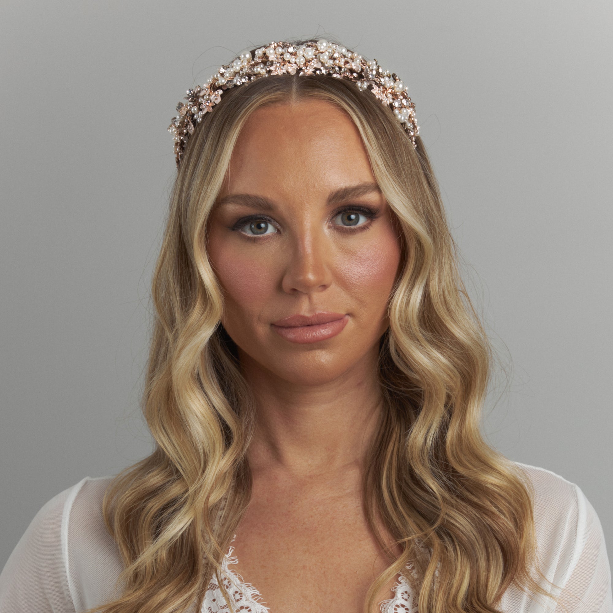 Adria Pearl Bridal Headband Hair Accessories - Headbands,Tiara