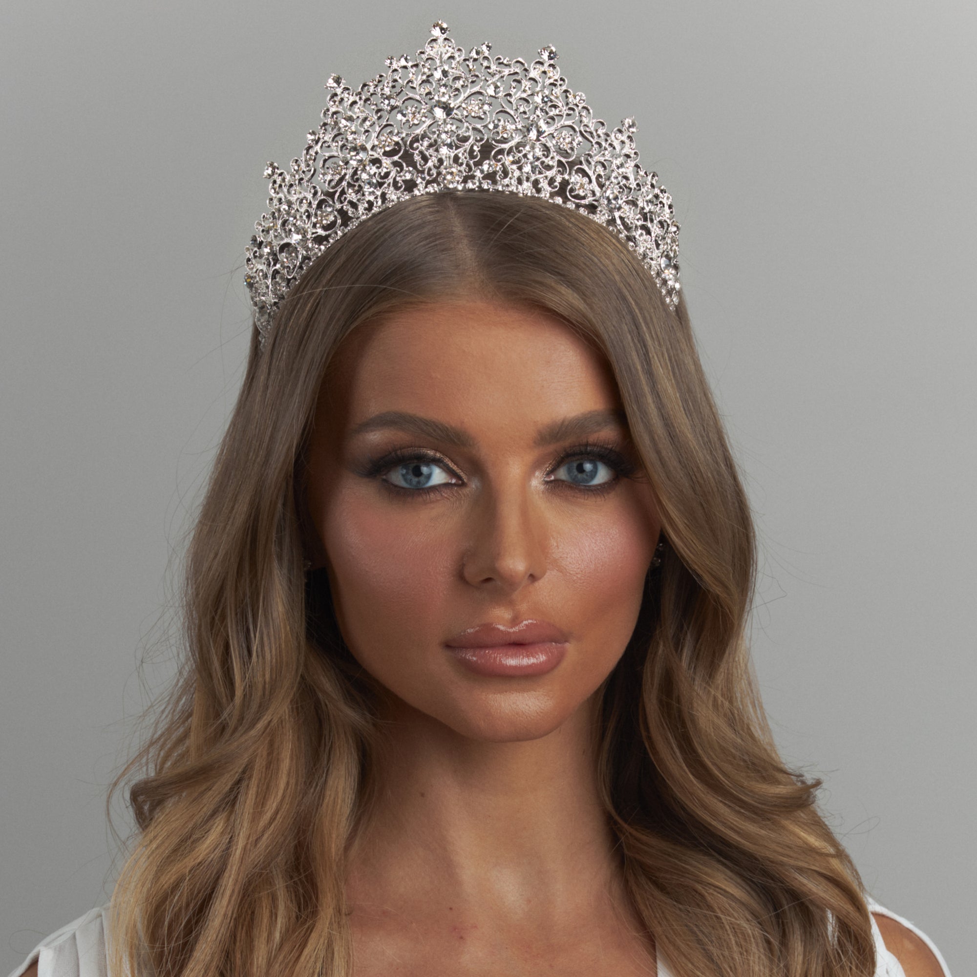 Alexis Crystal Bridal Crown Hair Accessories - Tiara & Crown