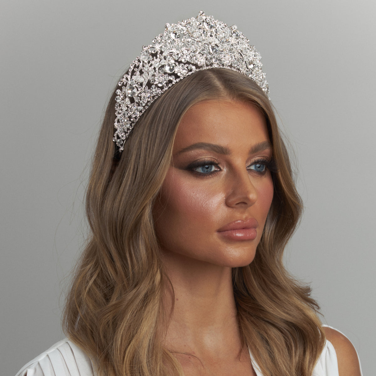 Ayah Crystal Bridal Crown Hair Accessories - Tiara &amp; Crown