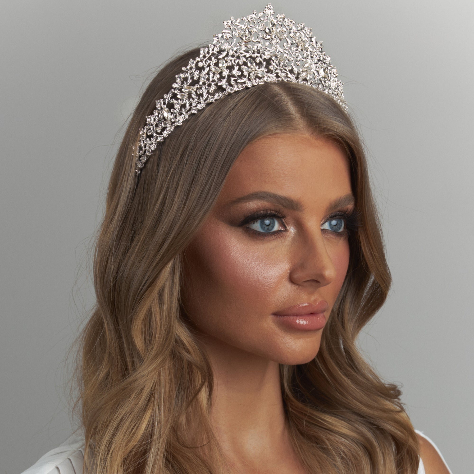 Blessaline Crystal Bridal Crown Hair Accessories - Tiara & Crown