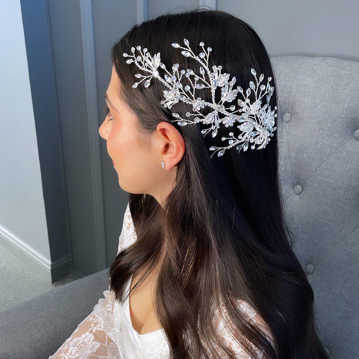 Rebekah Bridal Headpiece Hair Accessories - Hair Clip    