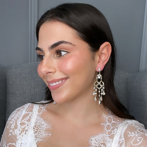 Lisa Bridal Drop Earrings Earrings - Long Drop    