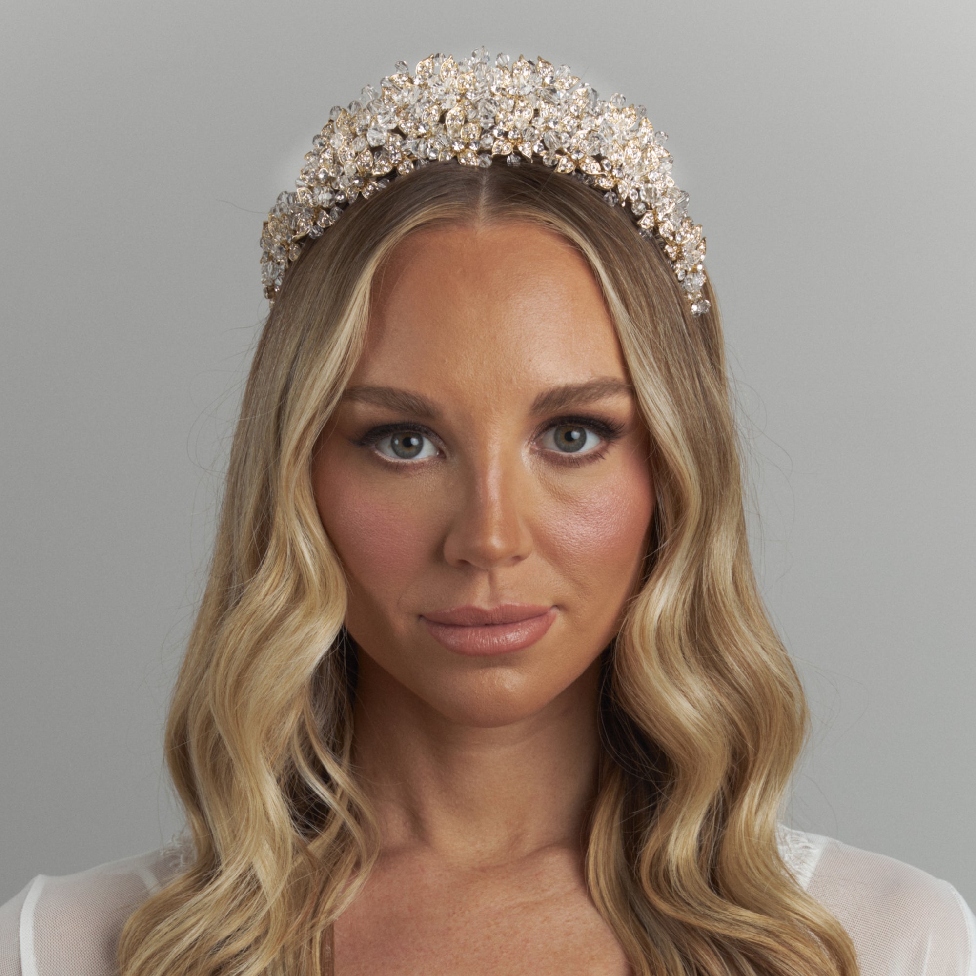 Dani Crystal Bridal Crown Hair Accessories - Tiara & Crown