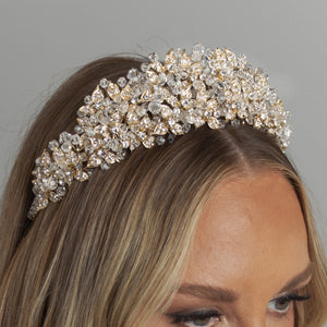 Dani Bridal wedding crown tiara headpiece crystal