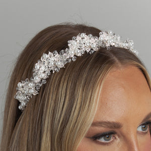 Dani bridal wedding headband headpiece Crystal pearl