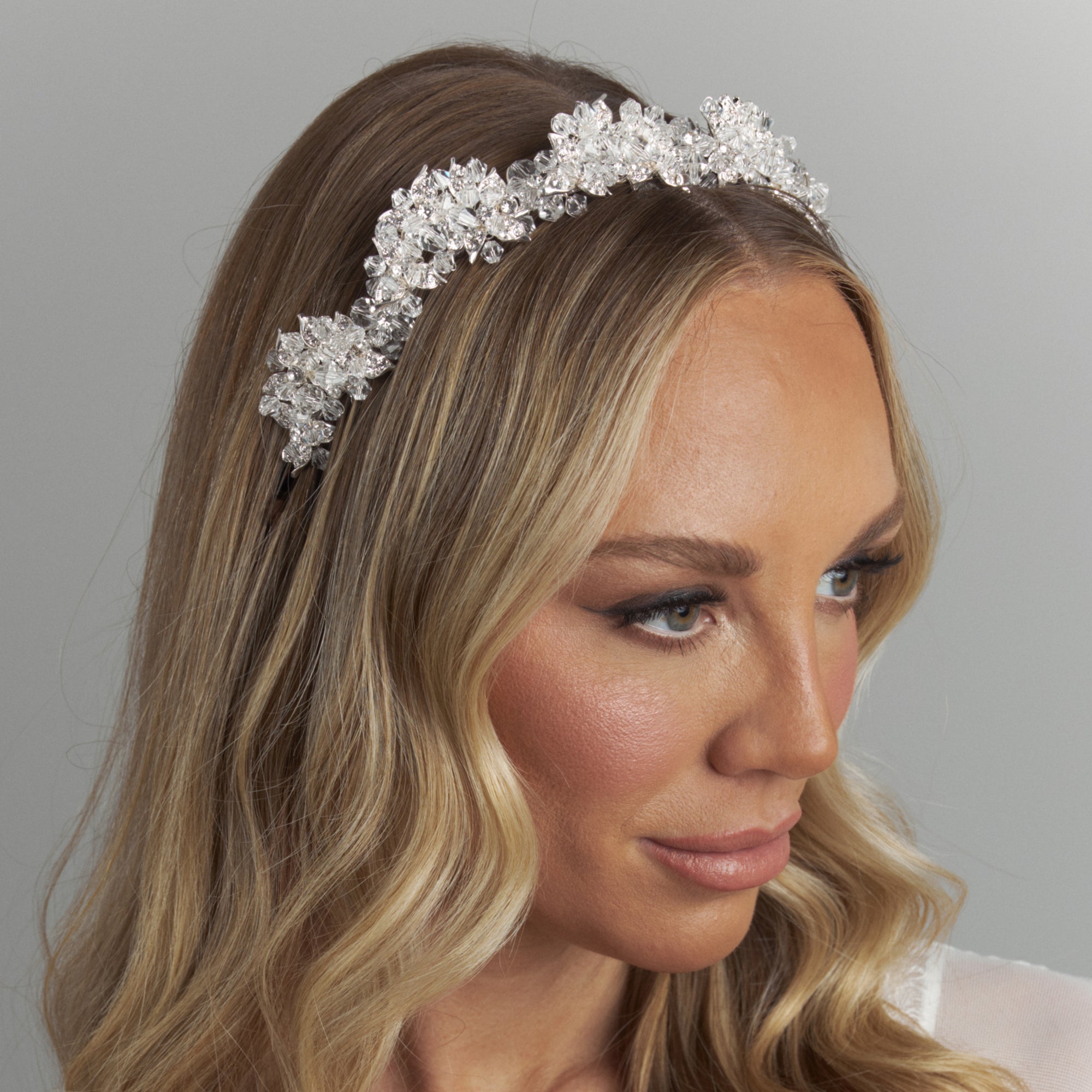 Dani Bridal wedding crystal headband headpiece