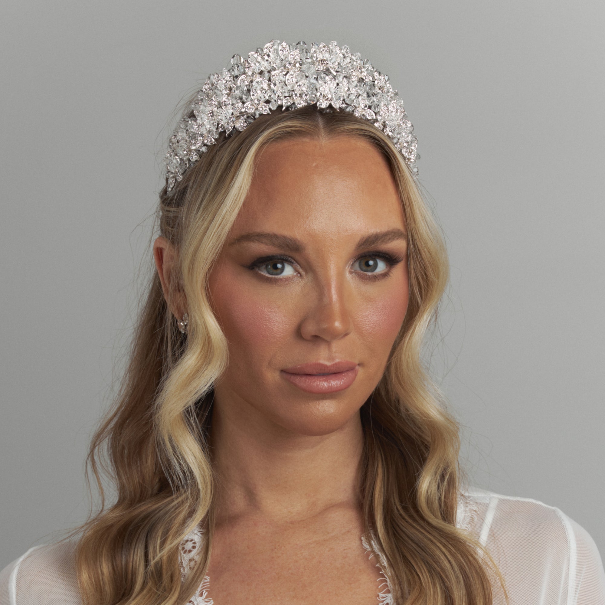 Dani Crystal Bridal Crown Hair Accessories - Tiara & Crown