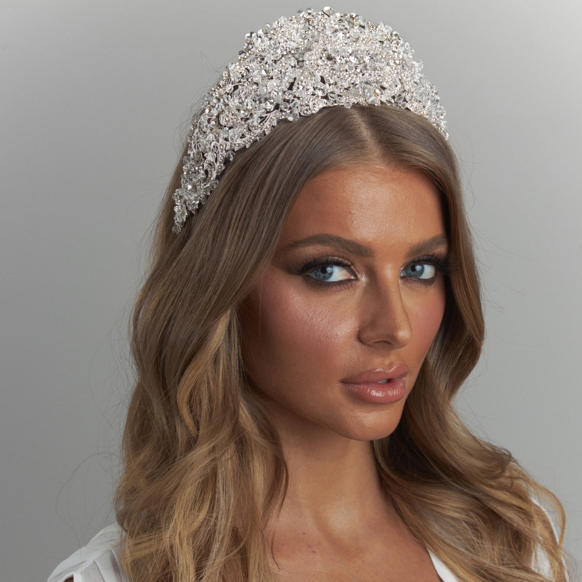 Elliette Crystal Bridal Crown Hair Accessories - Tiara &amp; Crown