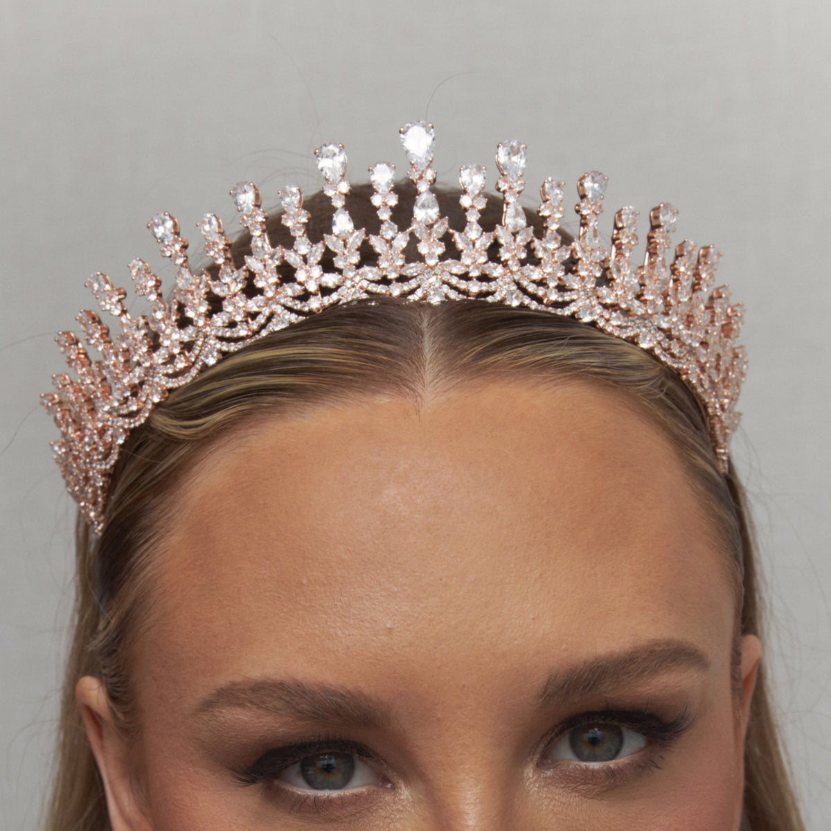 Emaline Crystal Bridal Crown Hair Accessories - Tiara &amp; Crown