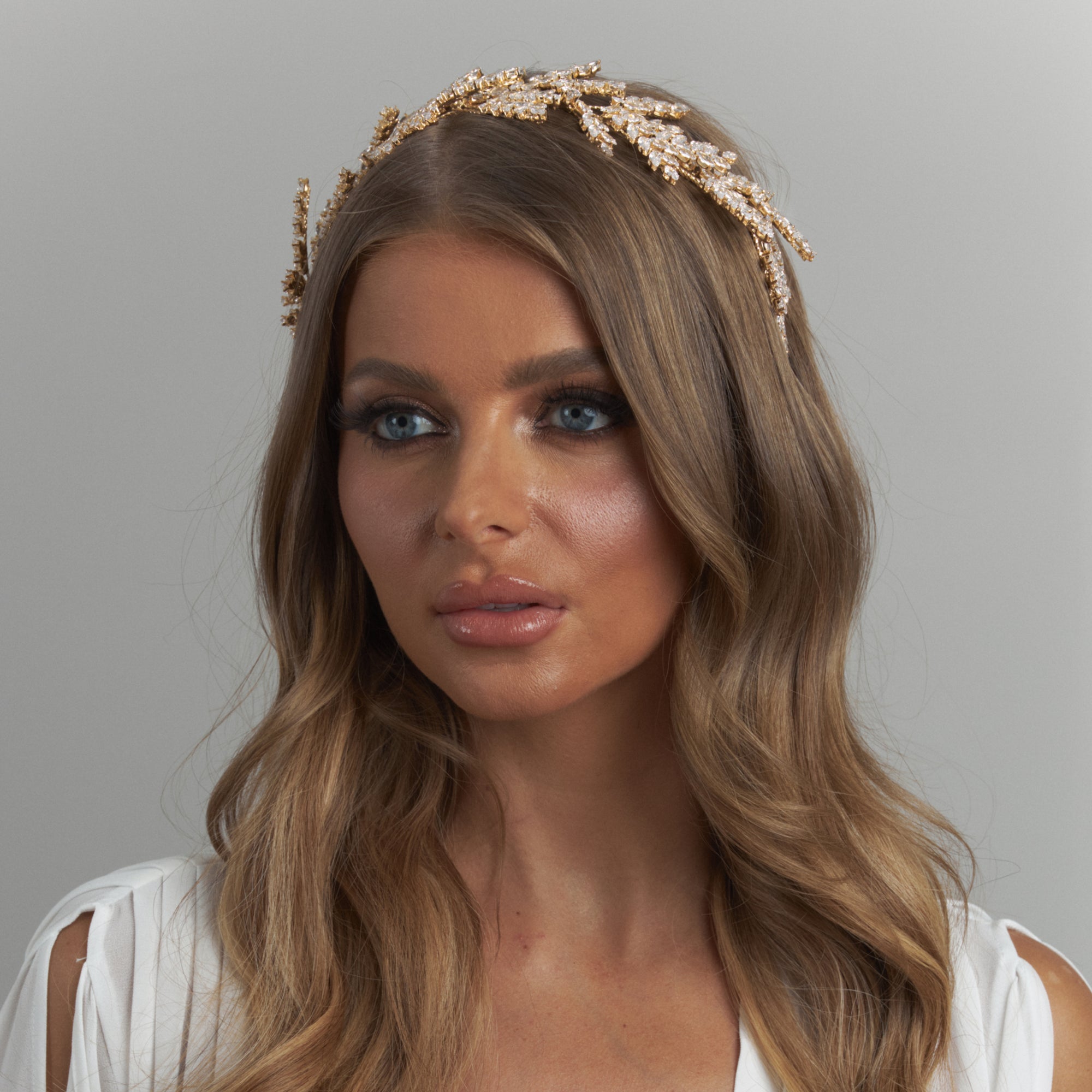 Esmee Crystal Bridal Headpiece Hair Accessories - Headpieces