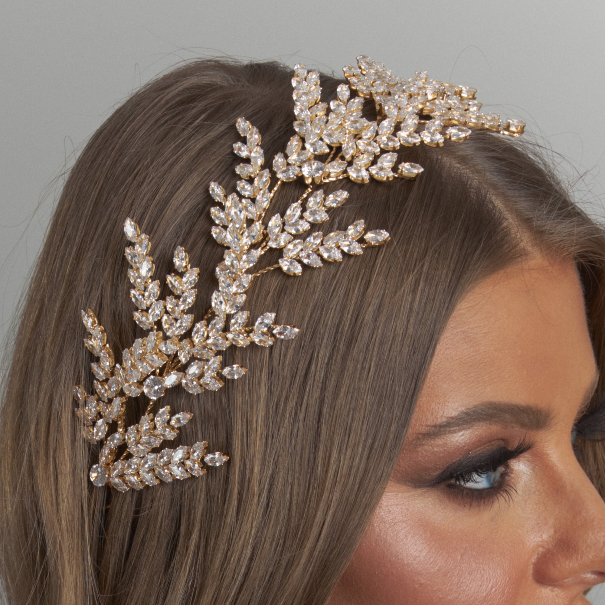 Esmee Crystal Bridal Headpiece Hair Accessories - Headpieces