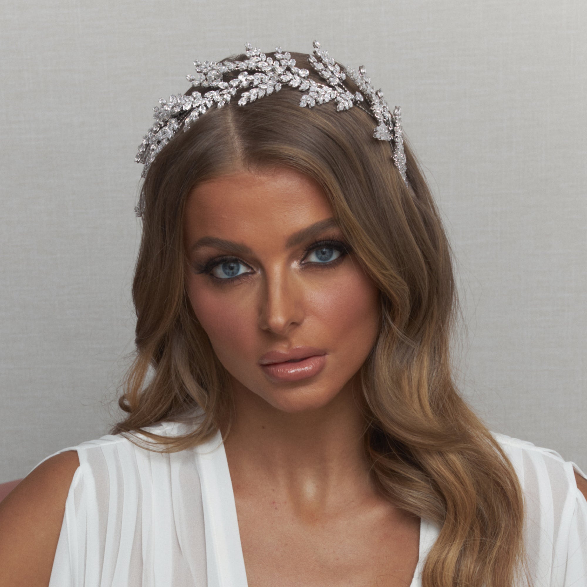 Esmee Crystal Bridal Headpiece Hair Accessories - Headpieces