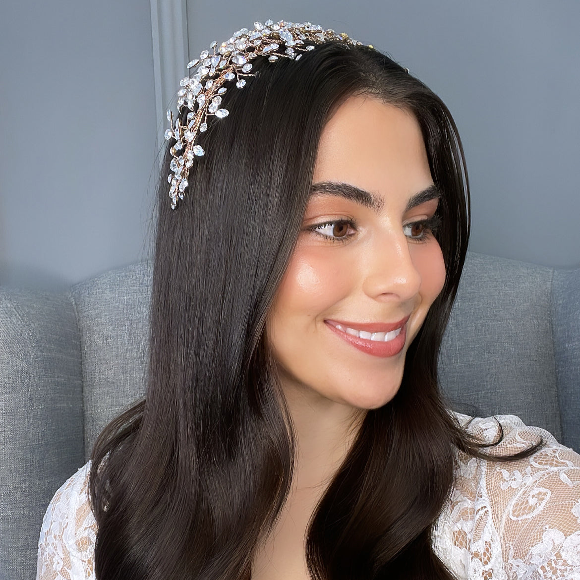 Aalia Crystal Bridal Headpiece Hair Accessories - Headpieces