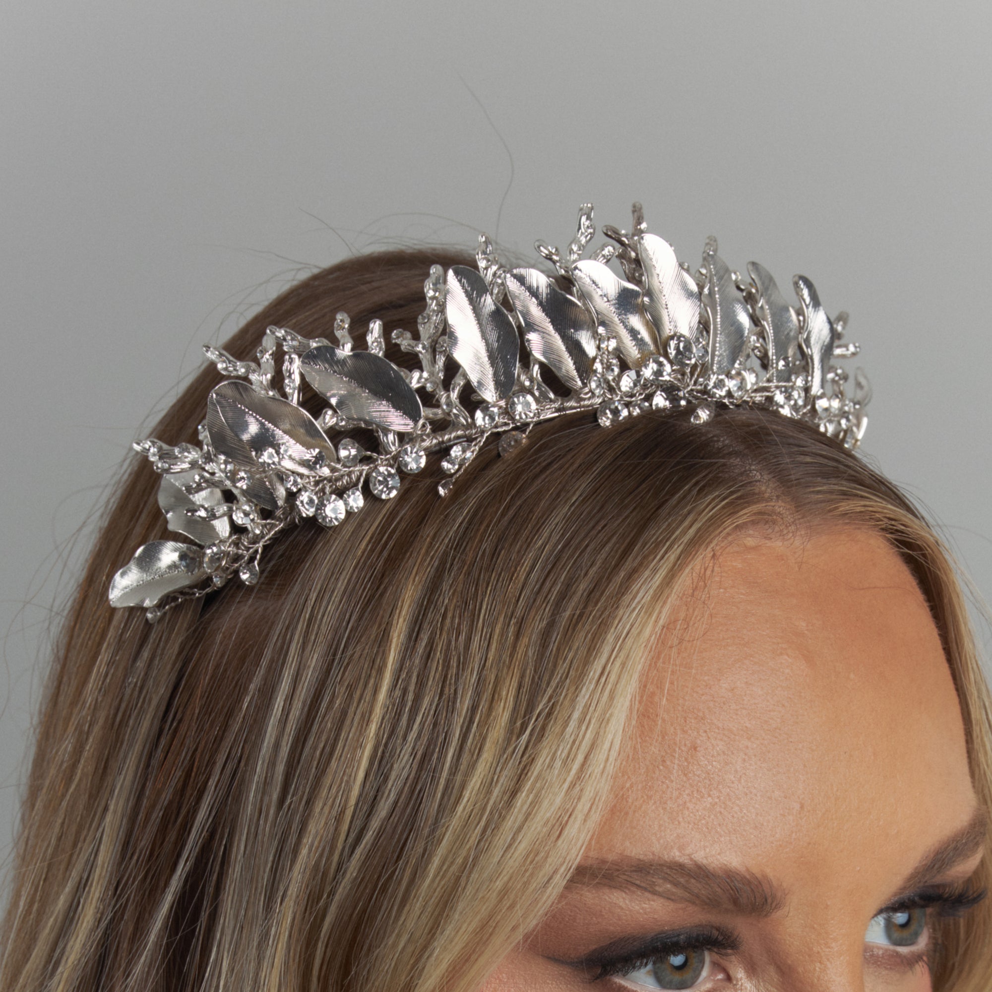 Gabriella Crystal Bridal Crown Hair Accessories - Tiara & Crown