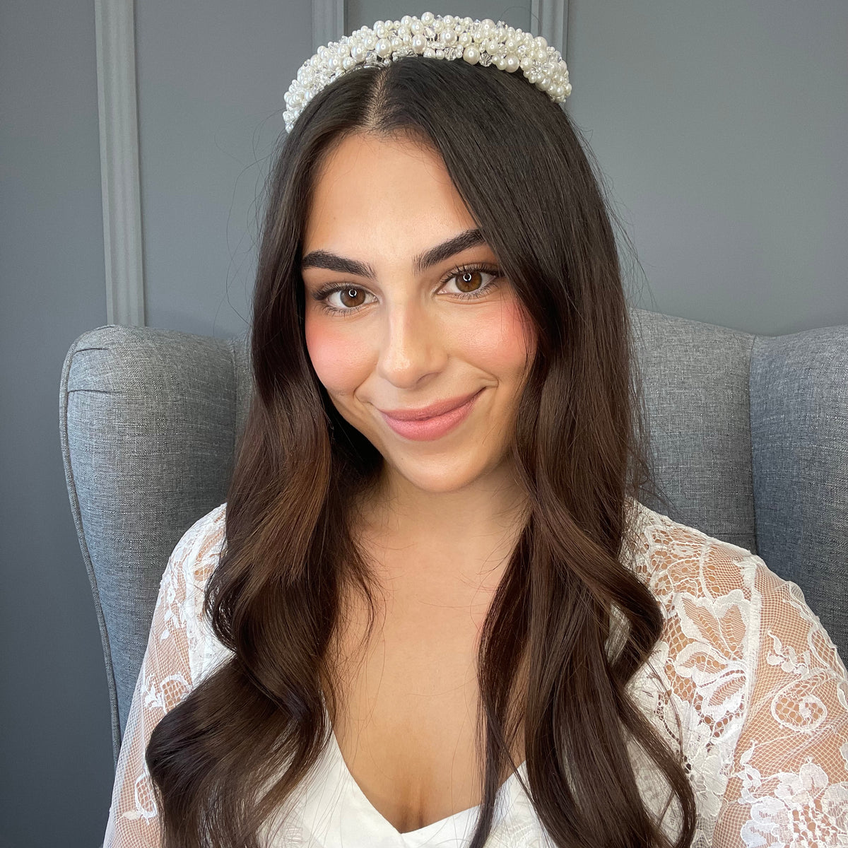 Agnella Pearl Bridal Headpiece Hair Accessories - Headpieces